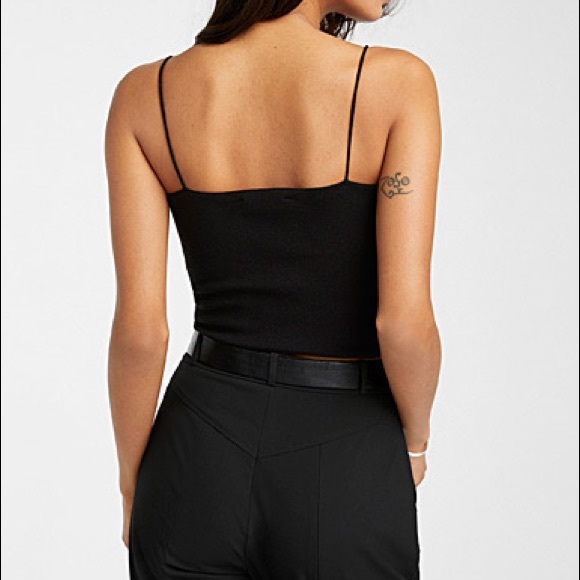 Simons - Icône exclusive - Brushed knit tube top in black - Picture 4 of 6